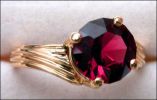 RHODOLITE GARNET (Tanzania) IN 14K GOLD RING --  2.17 ct., Size 7